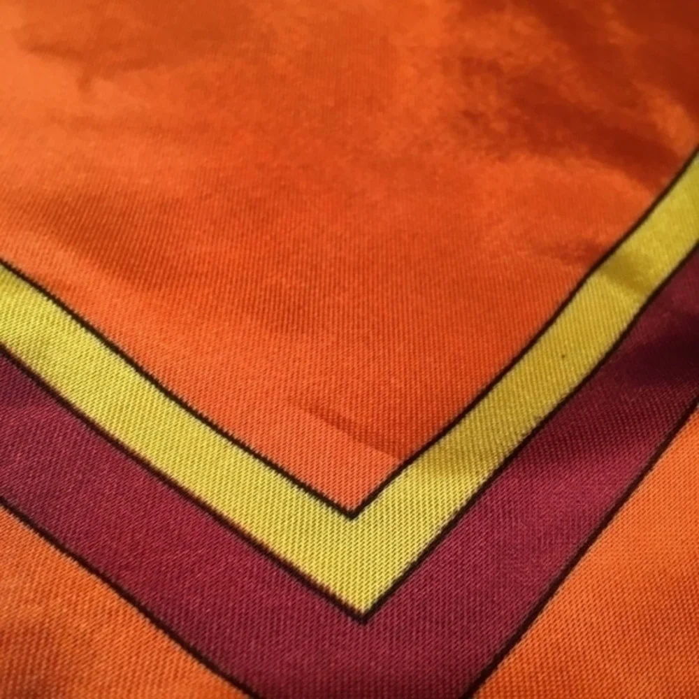 NWOT Vintage Striped Colorblock Square Scarf